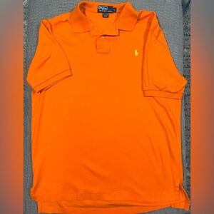 Polo Ralph Lauren Vintagr Bright Orange Polo Shirt Very Soft Size Large